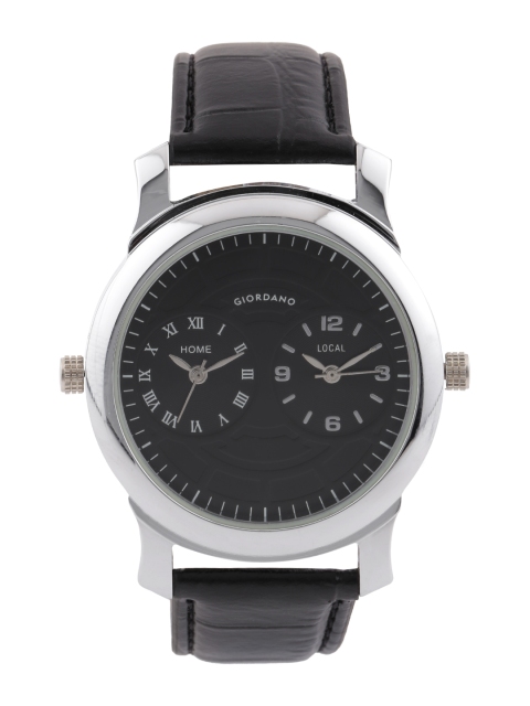 

GIORDANO Men Black Dual-Time Dial Watch 60062 DTL