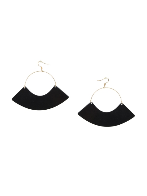 

Mali Fionna Women Black Circular Drop Earrings
