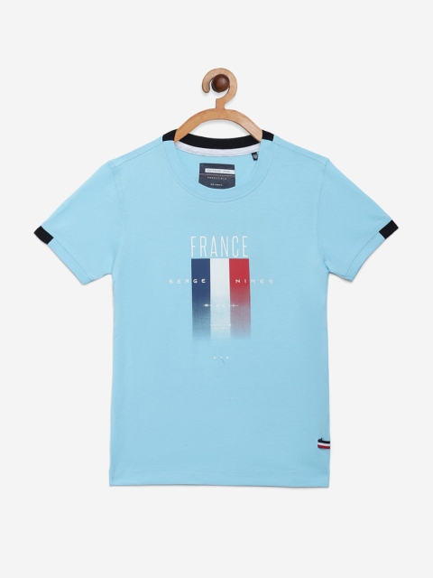 

Octave Boys Blue Printed T-shirt