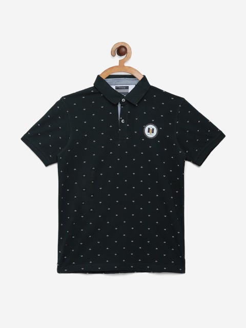 

Octave Boys Green Printed Polo Collar T-shirt