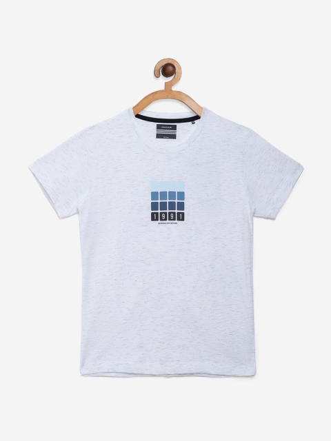 

Octave Boys White Cotton T-shirt