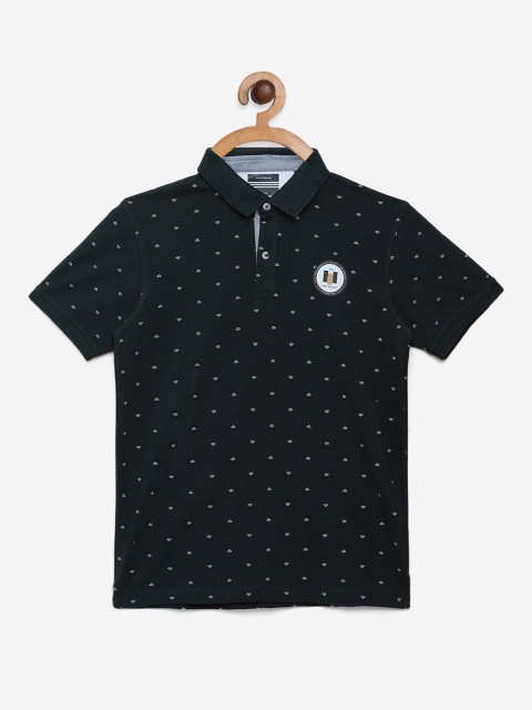 

Octave Boys Green Printed Polo Collar T-shirt