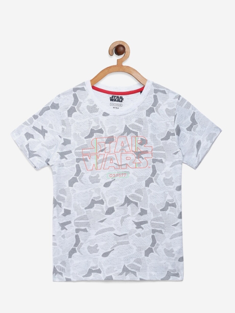 

Octave Boys White Typography Star Wars Printed T-shirt