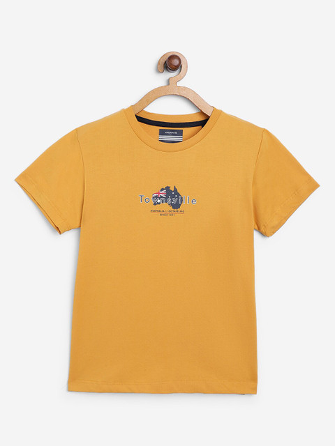 

Octave Boys Mustard Yellow Cotton T-shirt