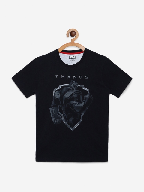 

Octave Boys Black Graphic Printed Round Neck T-shirt