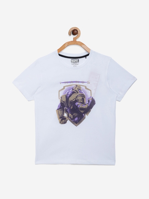 

Octave Boys White Thanos Printed Cotton T-shirt