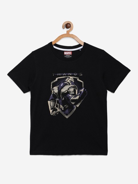 

Octave Boys Black & Beige Graphic Printed T-shirt