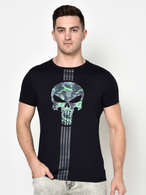 

Octave Men Black Graphic Printed T-shirt