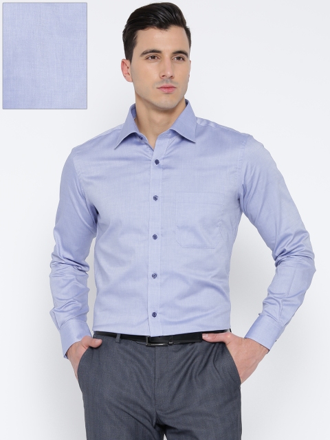 

Raymond Men Blue Solid Formal Shirt