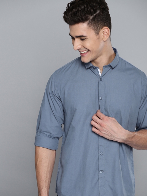 

Mast & Harbour Men Blue Cotton Casual Shirt