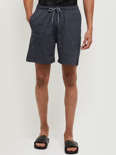 

max Men Blue Mid-Rise Regular Shorts