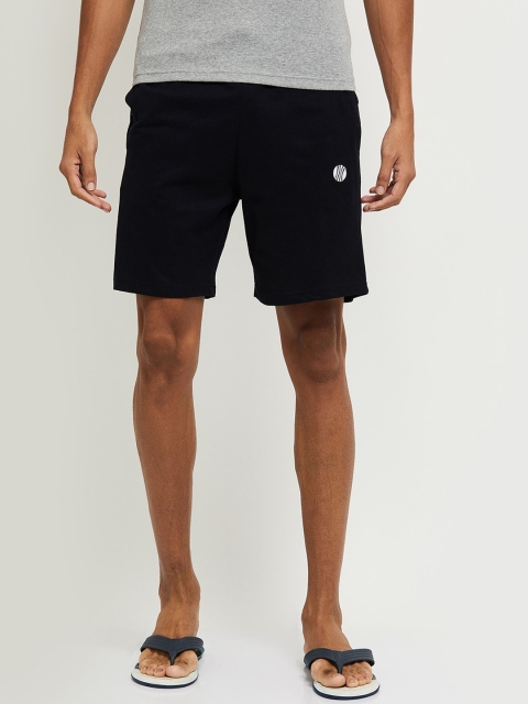 

max Men Blue Cotton Mid-Rise Regular Shorts