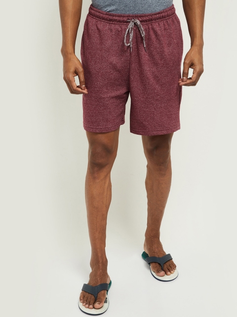 

max Men Maroon Mid-Rise Regular Shorts