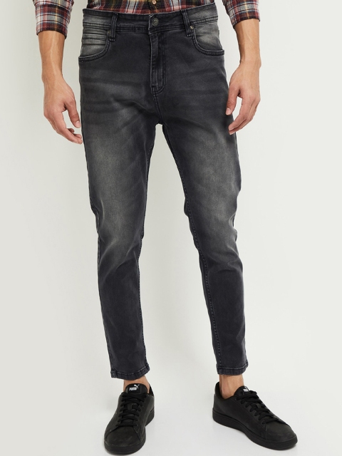

max Men Charcoal Low Distress Light Fade Jeans
