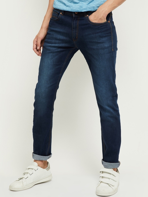 

max Men Blue Regular Fit Mid-Rise Light Fade Jeans