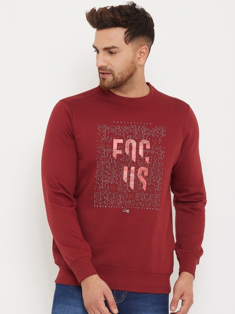 

98 Degree North Men Maroon Graphic Printed Sweatshirt