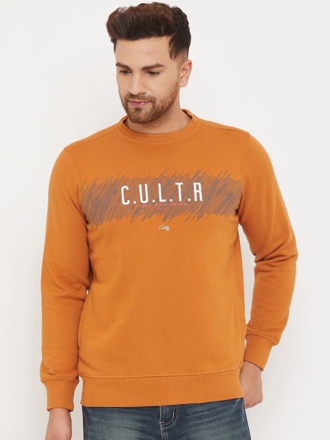 

98 Degree North Men Rust Printed Sweatshirt