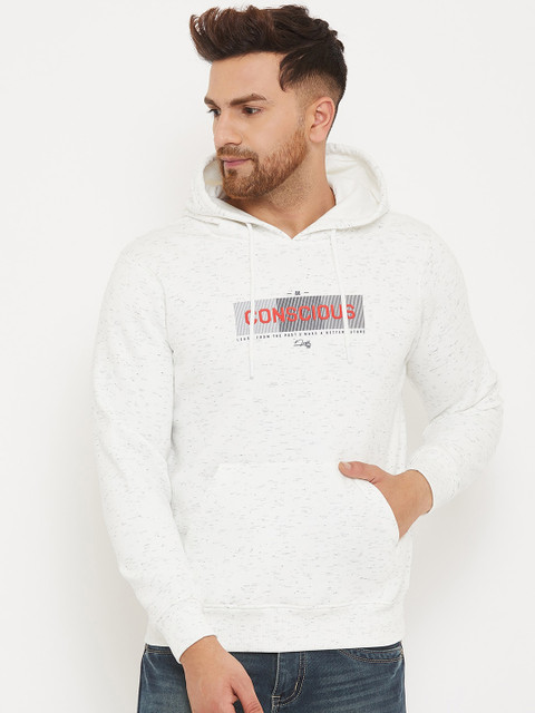 

98 Degree North Men Off White Printed Sweatshirt