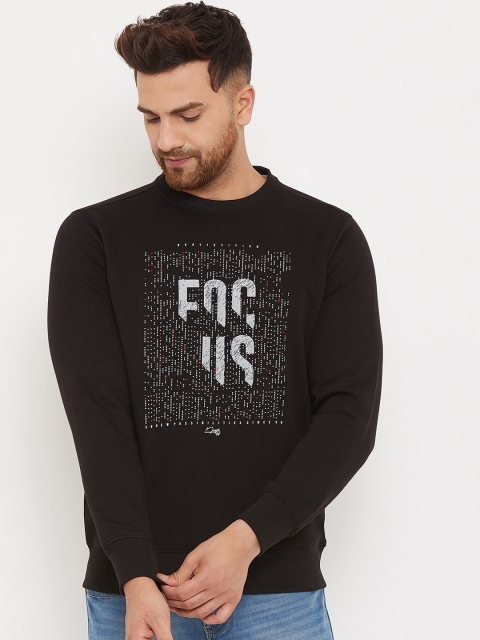 

98 Degree North Men Black Printed Sweatshirt