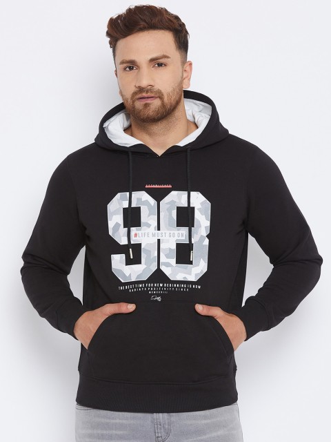 

98 Degree North Men Black Printed Sweatshirt