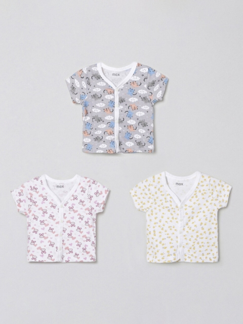 

max Boys Pack of 3 Cotton Innerwear Vests, Multi