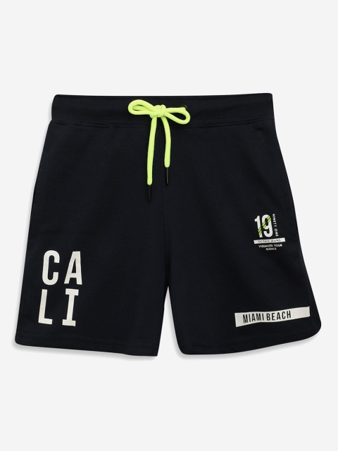 

Octave Boys Black Mid-Rise Regular Shorts