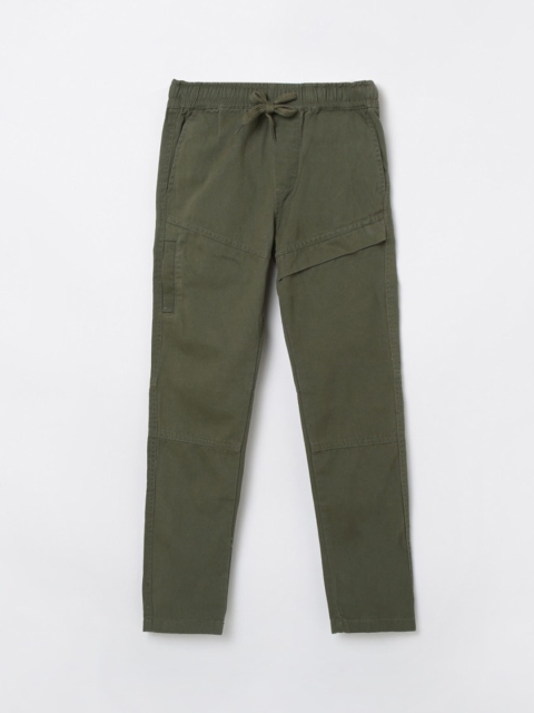 

max Boys Olive Pure Cotton Trousers