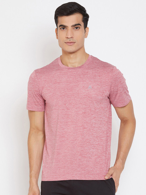 

ATHLISIS Men Pink Slim Fit Training or Gym Rapid Dry T-shirt