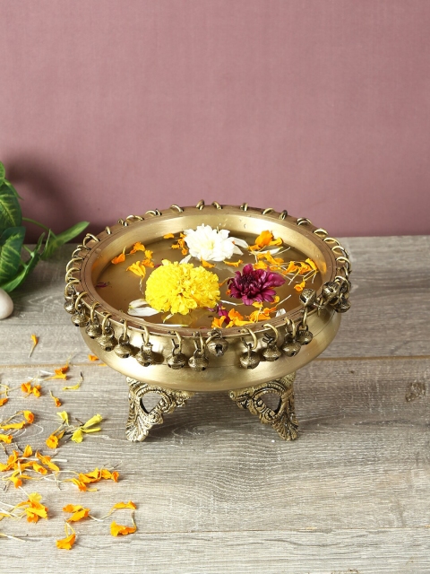 

Aapno Rajasthan Gold-Toned Ghungroo Brass Urli