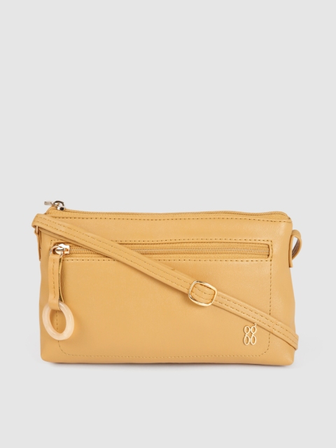 

Baggit Yellow Structured Sling Bag