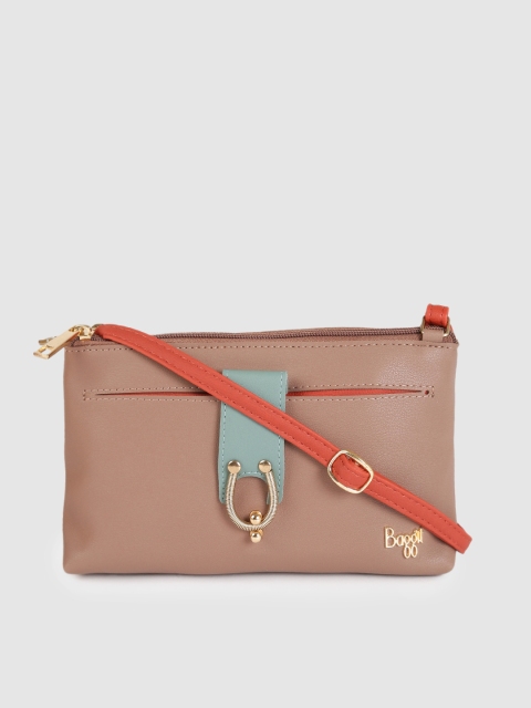 

Baggit Mauve Solid Structured Sling Bag