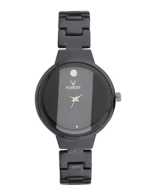 

Hobforestessentials Women Black Watch & Jewellery Gift Set