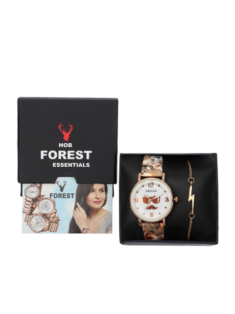 

Hobforestessentials White Women Watch & Jewellery Gift Set