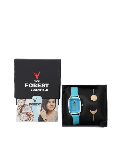 

Hobforestessentials Women Blue Watch & Jewellery Gift Set