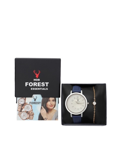 

Hobforestessentials Women Watch & Jewellery Gift Set, Blue