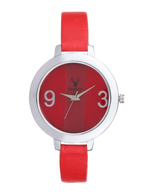 

Hobforestessentials Women Red Watch & Jewellery Gift Set