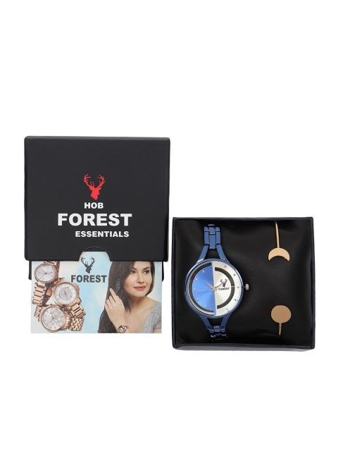 

Hobforestessentials Women Watch & Jewellery Gift Set, Blue