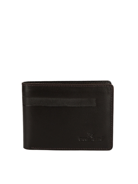 

Daniel Klein Men Black Textured Leather Two Fold Wallet