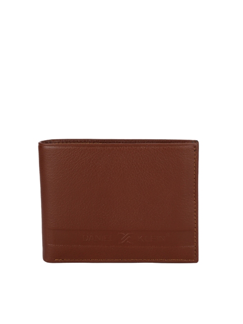 

Daniel Klein Men Brown Textured Leather Two Fold Wallet