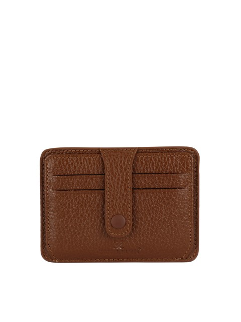 

Daniel Klein Men Brown Textured Leather Card Holder