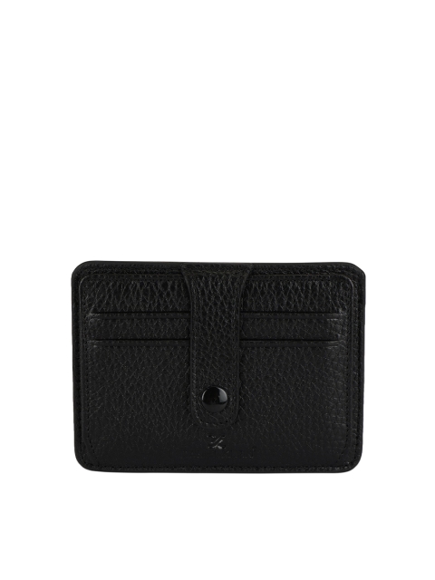 

Daniel Klein Men Black Textured Leather Card Holder