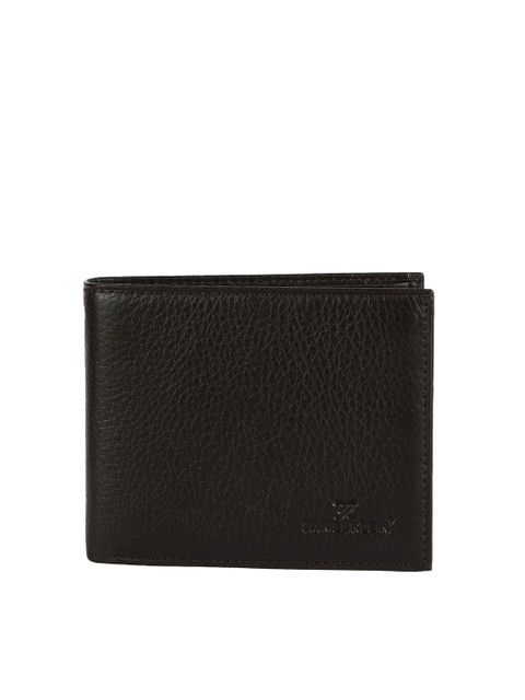 

Daniel Klein Men Black Textured Leather Two Fold Wallet