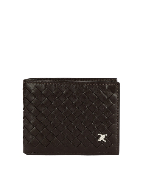 

Daniel Klein Men Black Self Design Leather Two Fold Wallet