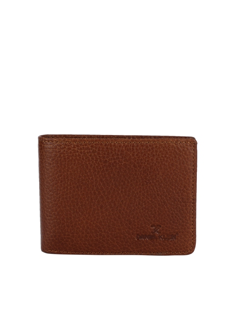 

Daniel Klein Men Brown Textured Leather Two Fold Wallet