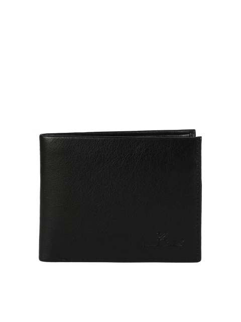 

Daniel Klein Men Black Textured Leather Two Fold Wallet