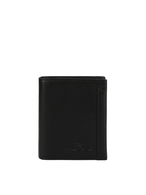 

Daniel Klein Men Black Textured Leather Two Fold Card Holder