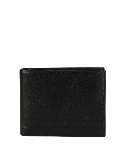 

Daniel Klein Men Black Textured Leather Two Fold Wallet
