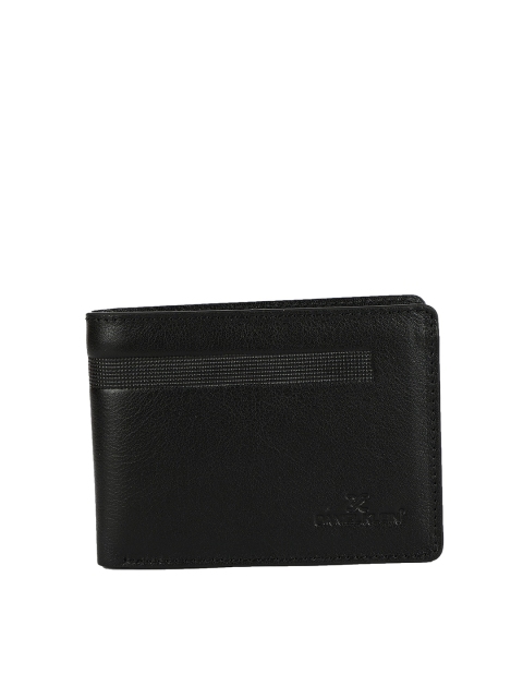 

Daniel Klein Men Black Textured Leather Two Fold Wallet