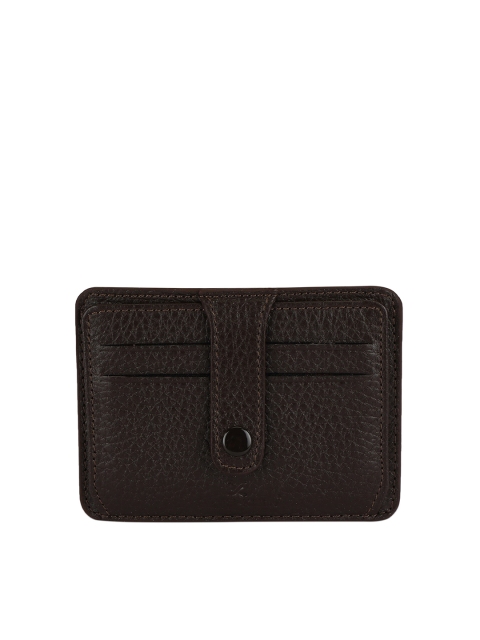 

Daniel Klein Men Brown Textured Leather Card Holder