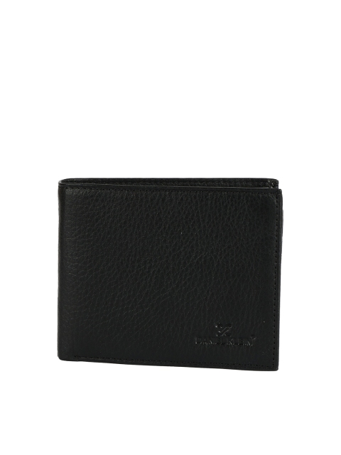 

Daniel Klein Men Black Textured Leather Two Fold Wallet